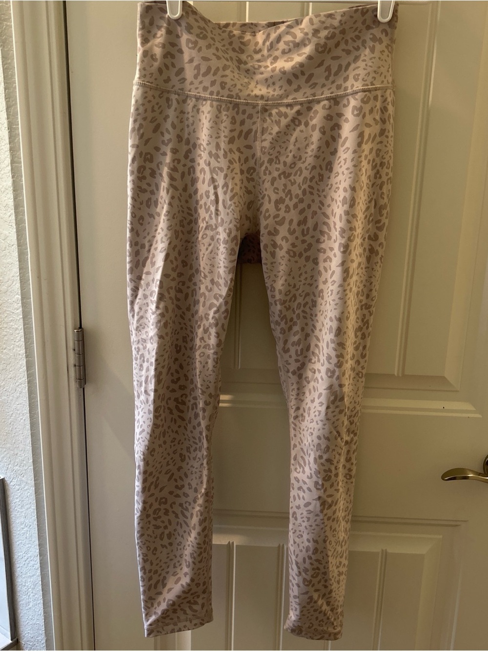 AllFenix Beige Leopard Print Leggings